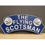 CAST METAL FLYING SCOTSMAN SIGN 15.5INCHES