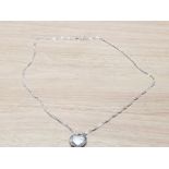 FULLY MARKED SILVER FANCY TWIST CHAIN WITH MARKED SILVER HEART LOCKET