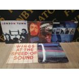 5 LP RECORDS ALL INCLUDE WINGS INC LONDON TOWN WINGS OVER AMERICA RED ROSE SPEEDWAY ETC