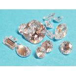 APPROXIMATELY 34CTS OF MIXED CUT CZ'S INCLUDING SEVERAL LARGE STONES