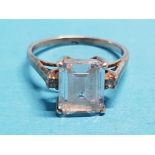 SILVER 925 SQUARE CZ RING 3.4 GROSS WEIGHT P 1/2