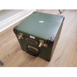 GREEN CUBE SHAPED SUITCASE