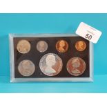 COINS NEW ZEALAND 1974 PROOF SET OF 7 COINS IN PLASTIC CASE
