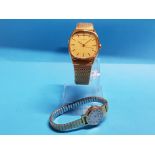 VINTAGE GENTS GOLD COLOURED TIMEX AND VINTAGE LADIES GOLD COLOURED WATCHES BOTH MECHANICAL AND IN