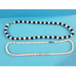 2 FRESHWATER PEARL NECKLETS ONE WITH SILVER CATCH