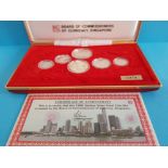 COINS SINGAPORE 1986 SILVER PROOF SET OF 6 COINS IN ORIGINAL CASE WITH CERTIFICATE