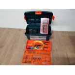 TOOL BOX CONTAINING MISCELLANEOUS SCREWDRIVER SETS ETC