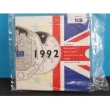 COINS UK ROYAL MINT 1992 UNCIRCULATED COIN YEAR SET COMPLETE IN SEALED PACK
