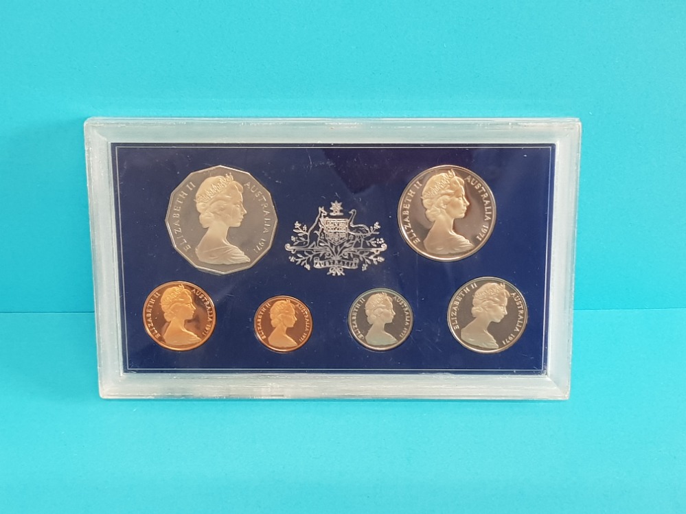 COINS AUSTRALIA 1971 PROOF SET OF 6 COINS IN PLASTIC CASE - Image 2 of 2