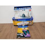 FELLOWES HOME LAMINATOR AND LAMINATING POUCHES PLUS PEACH THERMAL BINDER ALL BOXED