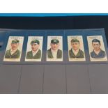 CIGARETTE CARDS CAPSTAN 1911 PROMINENT AUSTRALIAN AND ENGLISH CRICKETERS X5 DIFFERENT CARDS IN