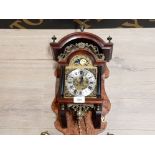 BEAUTIFUL WALL HANGING CLOCK WITH WEIGHTS