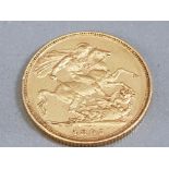 22CT GOLD 1895 FULL SOVEREIGN COIN