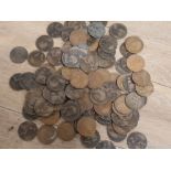 TRAY OF MAINLY EDWARDIAN AND VICTORIAN OLD ONE PENNY COINS, 1 KILO