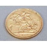 22CT GOLD 1893 FULL SOVEREIGN COIN