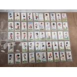 CIGARETTE CARDS 1929 RUGBY INTERNATIONALS, 49 CARDS OUT OF 50, MOSTLY GOOD CONDITION MISSING