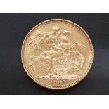 22CT GOLD 1880 FULL SOVEREIGN COIN