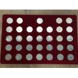 COLLECTION OF 33 50P COINS, DIFFERENT COMMEMORATIVES IN PRESENTATION TRAY