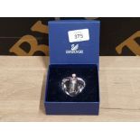 SWAROVSKI CRYSTAL BOXED HEART PERFUME BOTTLE