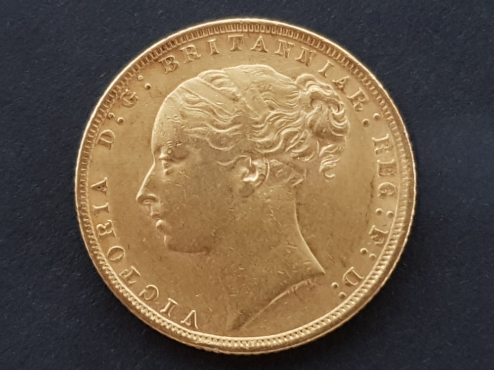 22CT GOLD 1872 FULL SOVEREIGN COIN - Image 2 of 2