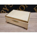 GILT JEWELLERY BOX CONTAINING LADIES WATCHES INCLUDING TIMEX AND SEKONDA