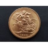 22CT GOLD 1966 FULL SOVEREIGN COIN