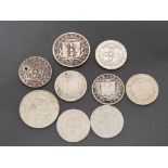 LOT OF 9 JAMAICAN COINS MAINLY EARLY 1900S, OLDEST BEING 1870 HALF PENNY AND 1885 1 PENNY COIN ETC