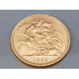 22CT GOLD 1958 FULL SOVEREIGN COIN