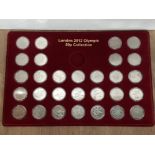 COMPLETE SET OF 29 DIFFERENT 50P COINS, LONDON OLYMPICS 2012 COLLECTION IN PRESENTATION TRAY