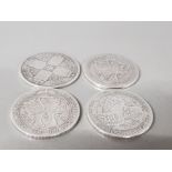 4 VICTORIAN SILVER FLORIN COINS 1899 ETC