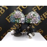 A PAIR OF ART NOUVEAU STYLE TIFFANY STYLE TABLE LAMPS