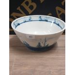 HANDPAINTED OXNEY GREEN CENTRE PIECE BOWL WITH NAUTICAL DESIGN