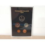 COINAGE OF THE FALKLAND ISLANDS 1974 PROOF COIN SET IN ORIGINAL PACKET