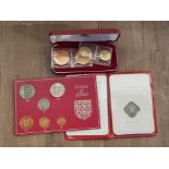 STATES OF JERSEY 6 PIECE COIN SET PLUS BATRLE OF JERSEY 1 POUND COMMEMORATIVE COIN AND 1996 JERSEY 4