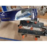 BOXED HEAVY DUTY TILE CUTTER TOGETHER WITH WORKMATE