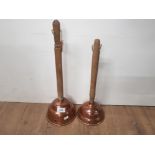 A PAIR OF ANTIQUE POSS STICKS