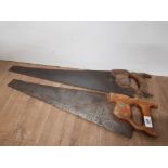 2 CANADIAN DISSTON SAWS 1 WITHOUT WITHOUT MAKERS LABEL