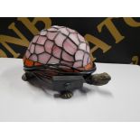 A TIFFANY STYLE LAMP IN THE FORM OF A TORTOISE