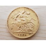 22CT YELLOW GOLD 1930 FULL SOVEREIGN COIN