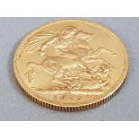 22CT GOLD 1925 FULL SOVEREIGN COIN