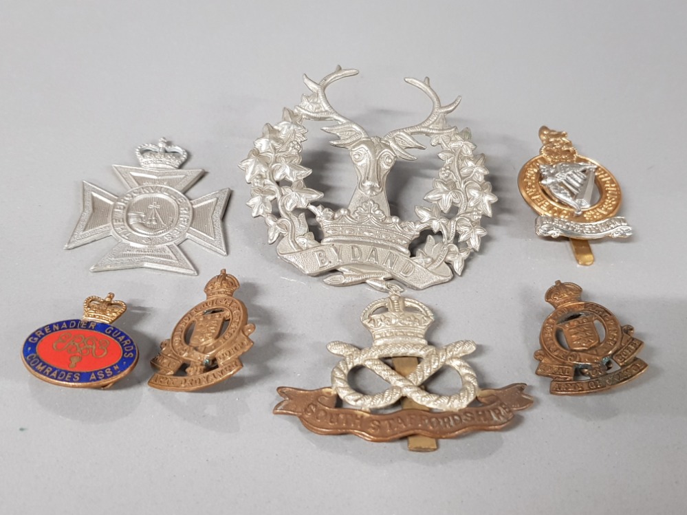 7 VARIOUS MILITARY BADGES INC WW2 PERIOD NOT REPLICA