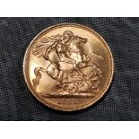 22CT GOLD 1959 FULL SOVEREIGN COIN