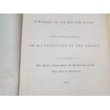 1871 HARDBACK FOLIO PORTRAIT OF SIR WALTER SCOTT AND FIVE ENGRAVINGS IN ILLUSTRATION OF THE PIRATE