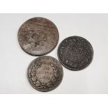 3 INDIAN COINS INCLUDES 1808 EAST INDIA COMP, 1825 1/4 ANNA E.I.C AND UNKOWN 1944 INDIAN COIN