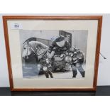 FRAMED LOU COSTELLO FROM ABBOT AND COSTELLO ORIGINAL 9X7 BLACK AND WHITE PHOTOGRAPH SHOWING COSTELLO