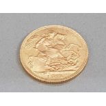22CT GOLD 1914 SOVEREIGN COIN