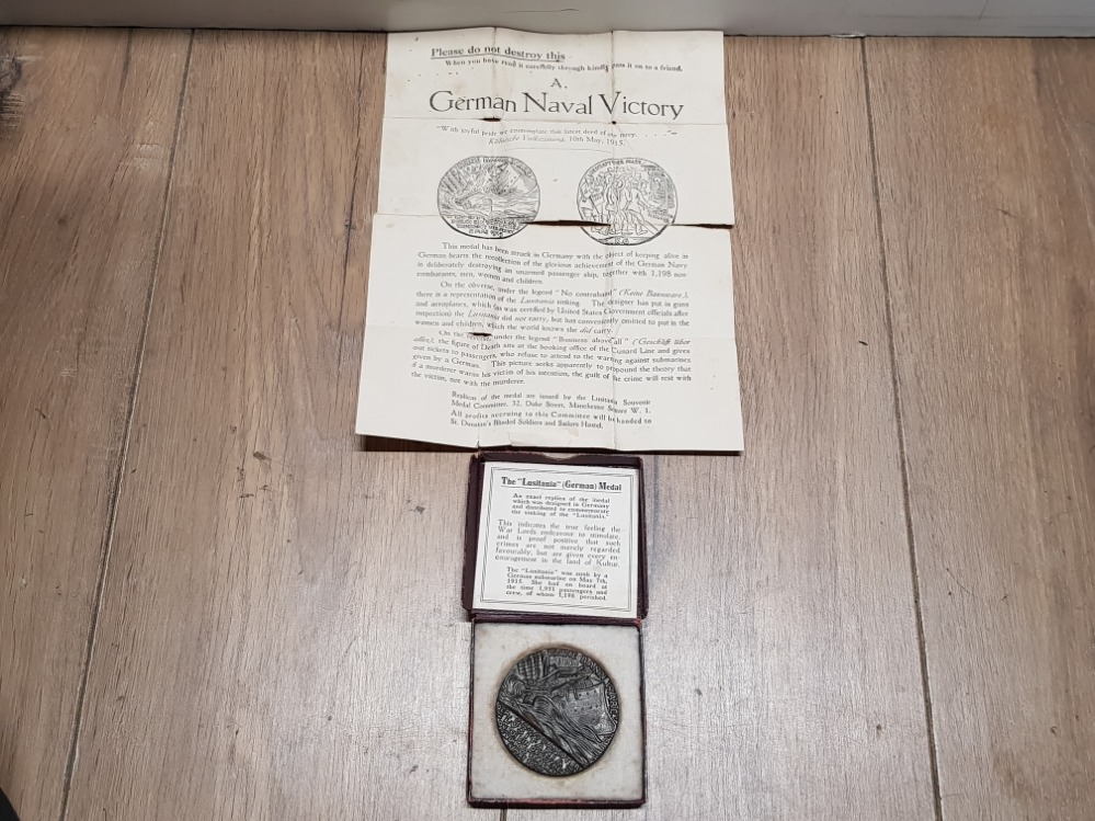 COMMEMORATIVE BRONZE MEDALLION IN ORIGINAL MAROON BOX OF ISSUE, BOX IS SOILED BUT MEDALLION IS - Image 3 of 3