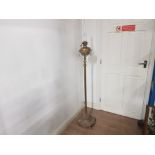 LARGE HEAVY BRASS STANDARD OIL LAMP ORIGINAL GLASS