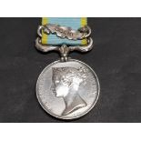 CRIMEA MEDAL, 1854 CLASP ALMA AWARDED TO J.BLACK OF 47TH REGIMENT. IT IS OFFICIALLY IMPRESSED, MEDAL