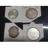4 SILVER COINS FROM AUSTRALIA, BELGIUM, GREECE AND SWITZERLAND
